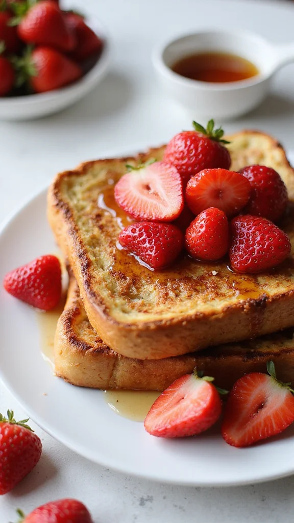 18 Make-Ahead Strawberry Breakfast Recipes to Prep for the Week Ahead - 11. Strawberry French Toast 1