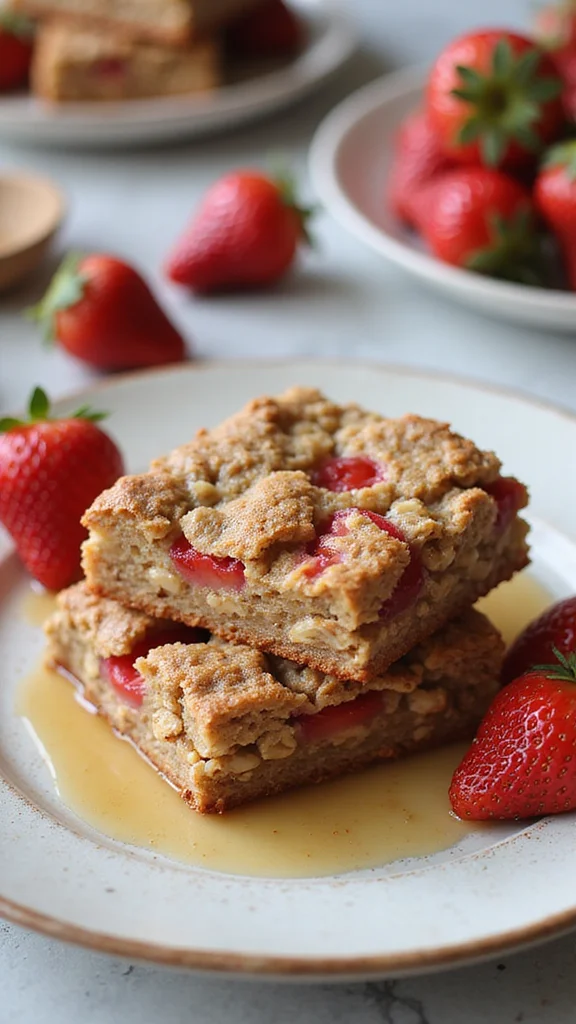 18 Make-Ahead Strawberry Breakfast Recipes to Prep for the Week Ahead - 14. Strawberry Oatmeal Bake 1