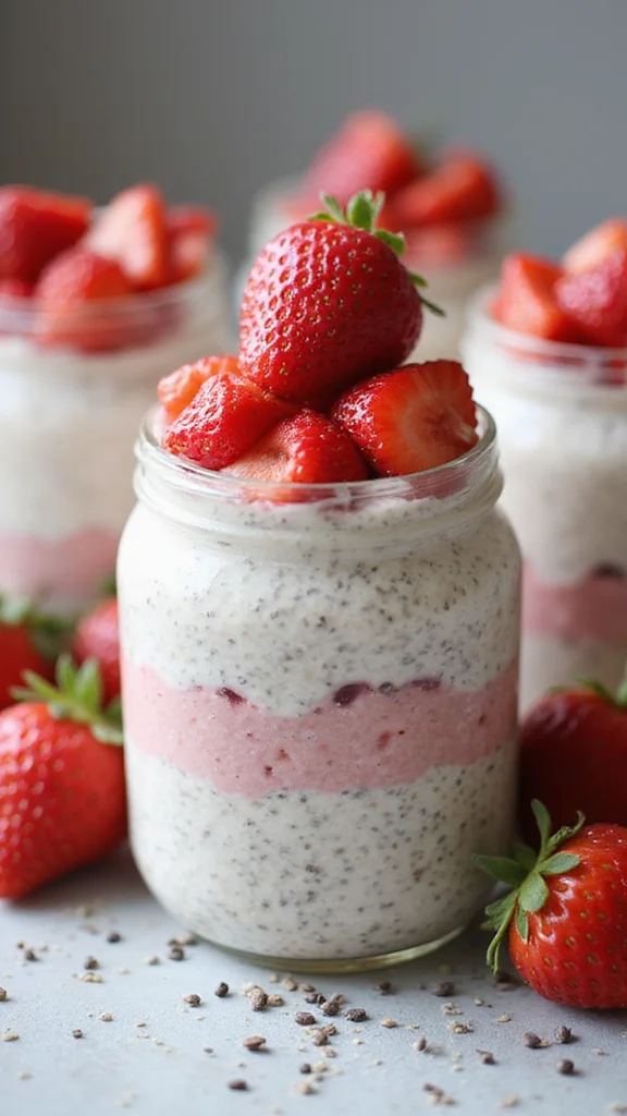 18 Make-Ahead Strawberry Breakfast Recipes to Prep for the Week Ahead - 16. Strawberry Coconut Chia Pudding 1