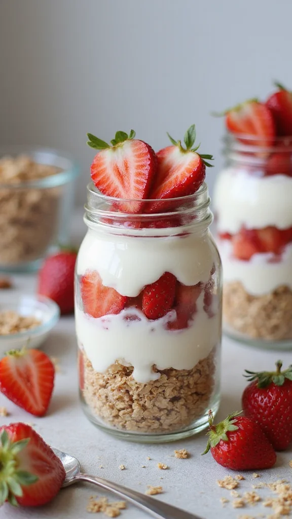 18 Make-Ahead Strawberry Breakfast Recipes to Prep for the Week Ahead - 6. Strawberry Yogurt Parfaits 1