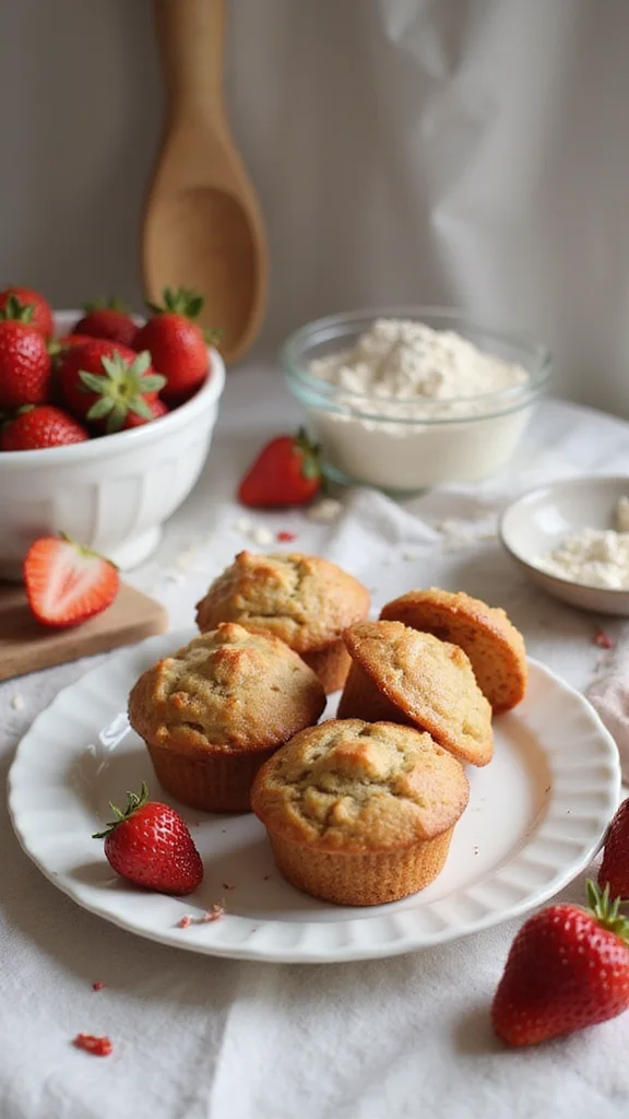 18 Make-Ahead Strawberry Breakfast Recipes to Prep for the Week Ahead - 7. Strawberry Breakfast Muffins 1