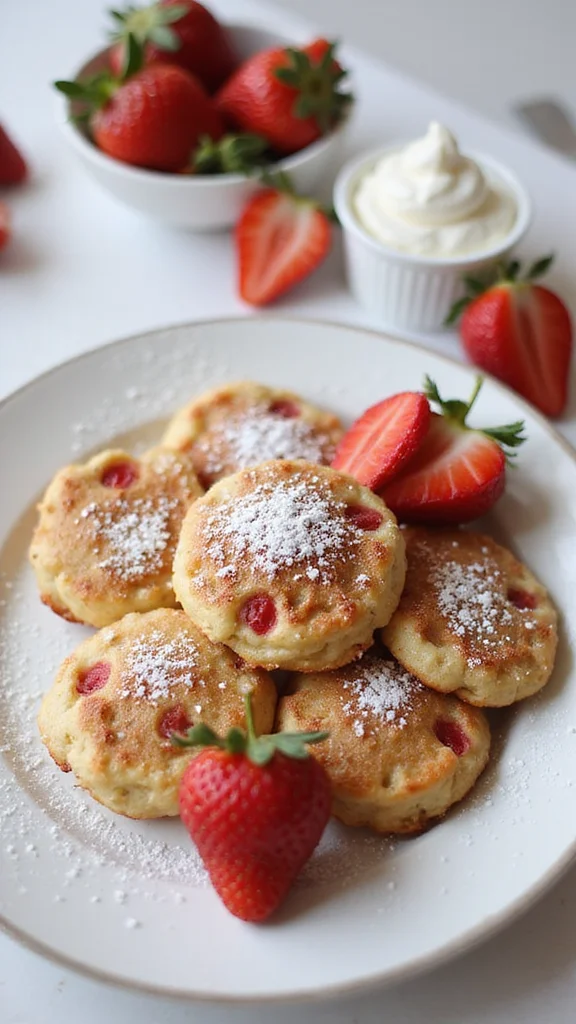 18 Make-Ahead Strawberry Breakfast Recipes to Prep for the Week Ahead - 9. Strawberry Fritters 1