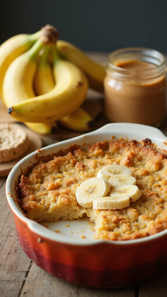 20 Easy Breakfast Casserole Ideas That Feed the Whole Family - 18. Peanut Butter Banana Overnight Casserole 1