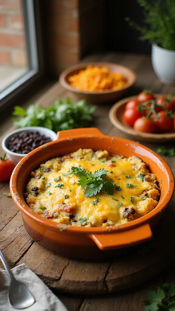 20 Easy Breakfast Casserole Ideas That Feed the Whole Family - 19. Mexican Breakfast Casserole 1