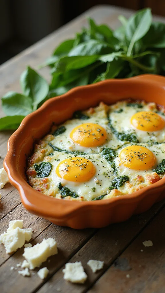20 Easy Breakfast Casserole Ideas That Feed the Whole Family - 8. Spinach and Feta Egg Bake 1