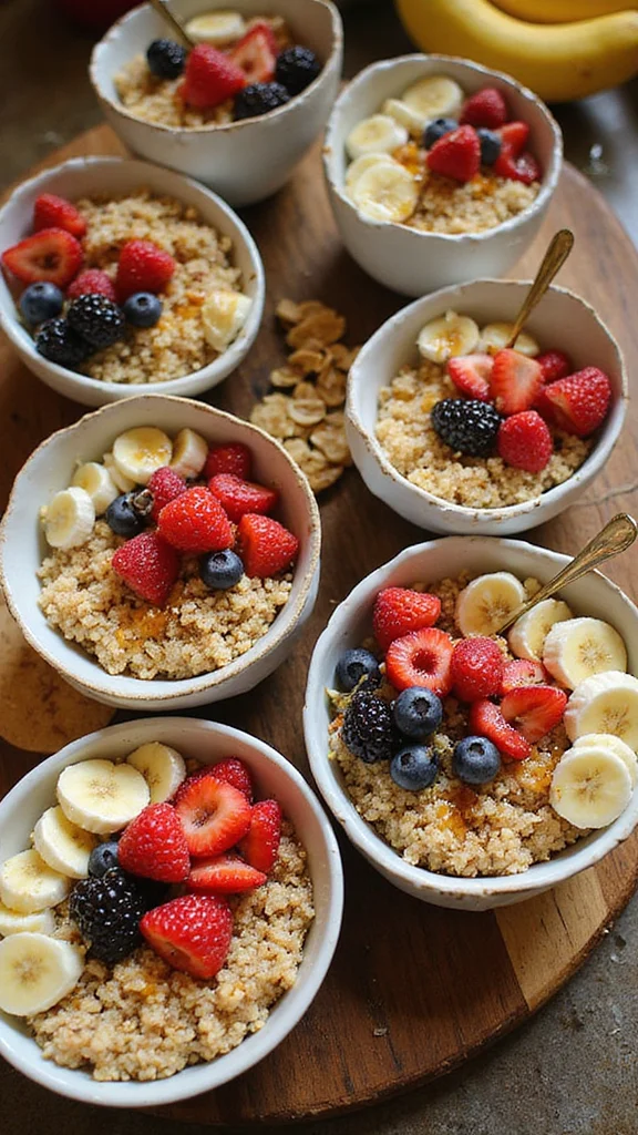 20 Easy Breakfast Grazing Board Ideas That Look Like You Tried Hard - 12. Sweet Breakfast Grain Bowl 1