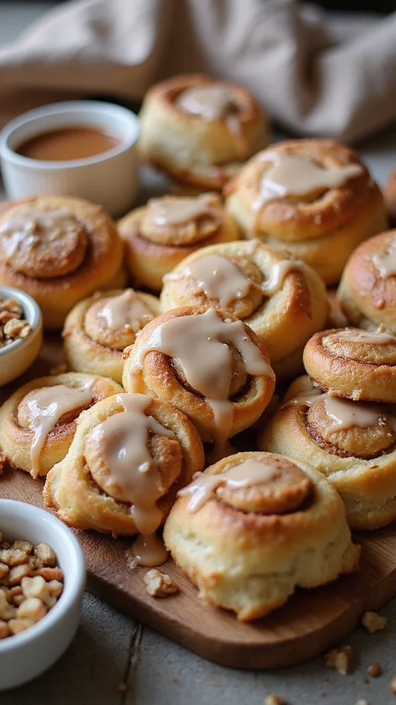 20 Easy Breakfast Grazing Board Ideas That Look Like You Tried Hard - 14. Cinnamon Roll Board 1