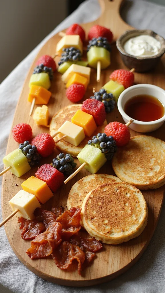 20 Easy Breakfast Grazing Board Ideas That Look Like You Tried Hard - 16. Breakfast Skewers 1