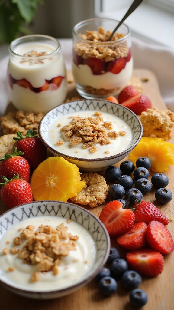 20 Easy Breakfast Grazing Board Ideas That Look Like You Tried Hard - 18. Granola and Yogurt Parfait Station 1