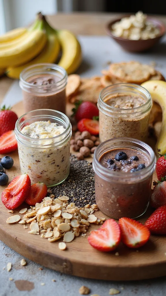 20 Easy Breakfast Grazing Board Ideas That Look Like You Tried Hard - 5. Overnight Oats Display 1