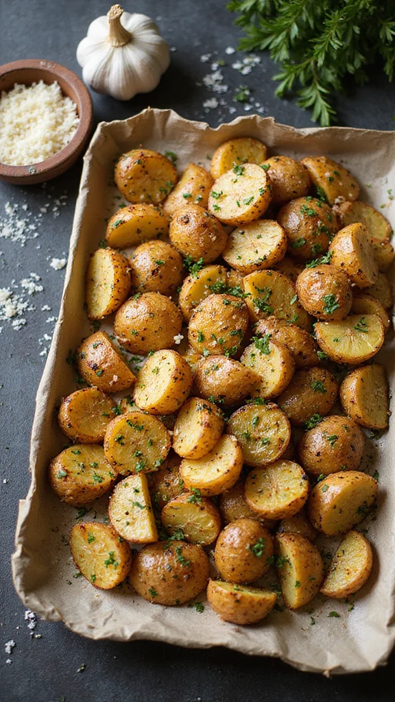 20 Easy Breakfast Potato Recipes That Will Become Your New Favorites - 10. Garlic Parmesan Roasted Potatoes 1