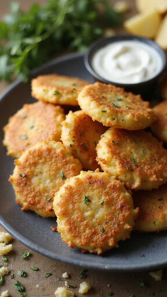 20 Easy Breakfast Potato Recipes That Will Become Your New Favorites - 17. Potato Fritters with Cream Sauce 1
