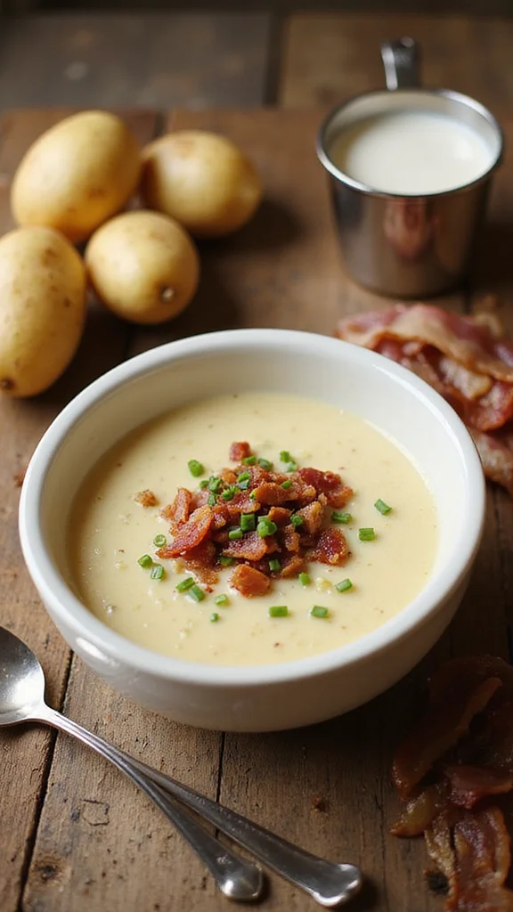 20 Easy Breakfast Potato Recipes That Will Become Your New Favorites - 9. Potato Soup with Bacon and Chives 1
