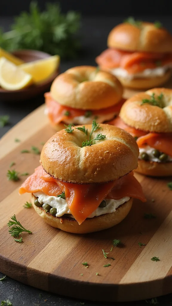 20 Easy Breakfast Slider Recipes Perfect for Feeding a Crowd - 10. Smoked Salmon and Cream Cheese Sliders 1