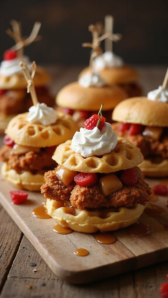20 Easy Breakfast Slider Recipes Perfect for Feeding a Crowd - 12. Chicken and Waffle Sliders 1