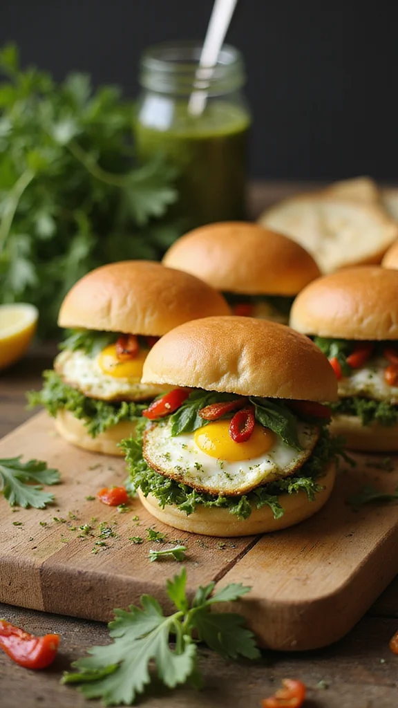 20 Easy Breakfast Slider Recipes Perfect for Feeding a Crowd - 14. Pesto and Egg Breakfast Sliders 1