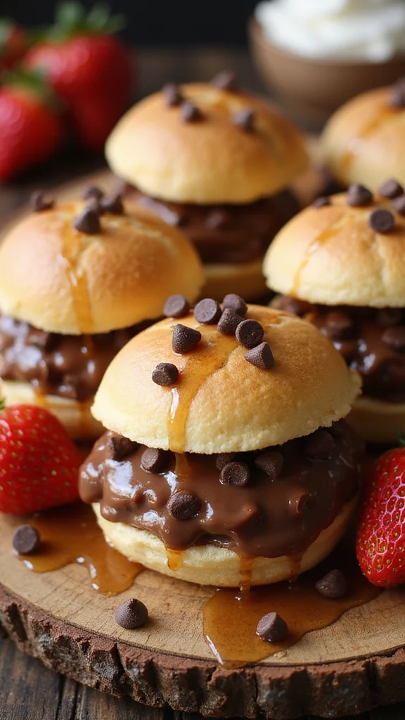 20 Easy Breakfast Slider Recipes Perfect for Feeding a Crowd - 20. Chocolate Chip Pancake Breakfast Sliders 1