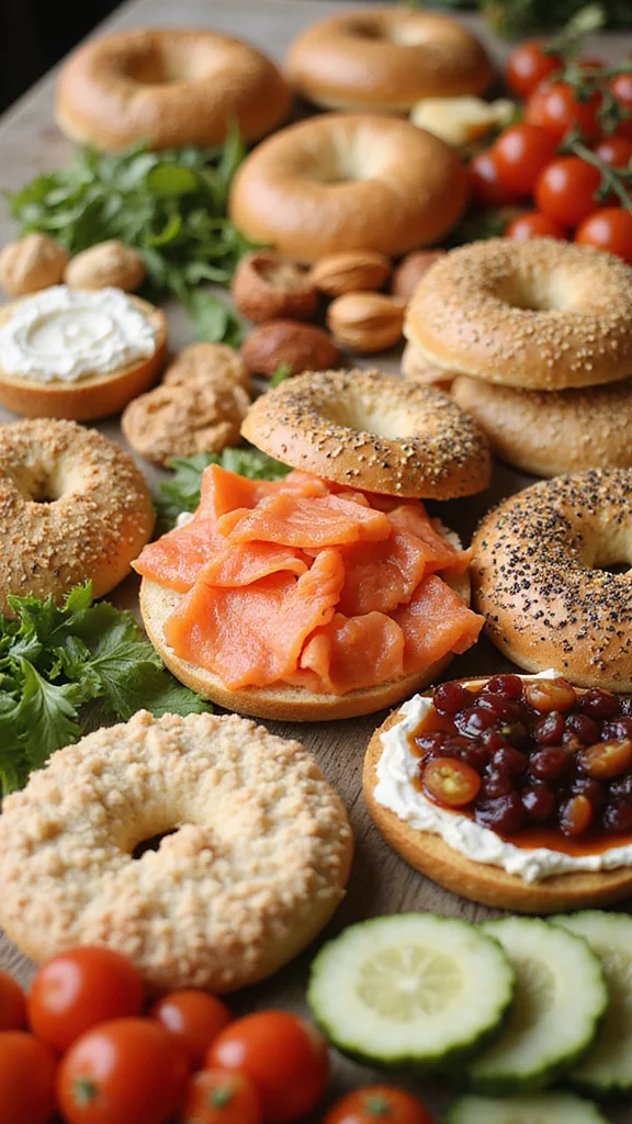 20 Easy Potluck Breakfast Ideas That Everyone Will Devour - 12. Bagel Bar with Cream Cheese 1