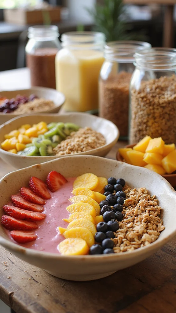 20 Easy Potluck Breakfast Ideas That Everyone Will Devour - 15. Smoothie Bowl Station 1