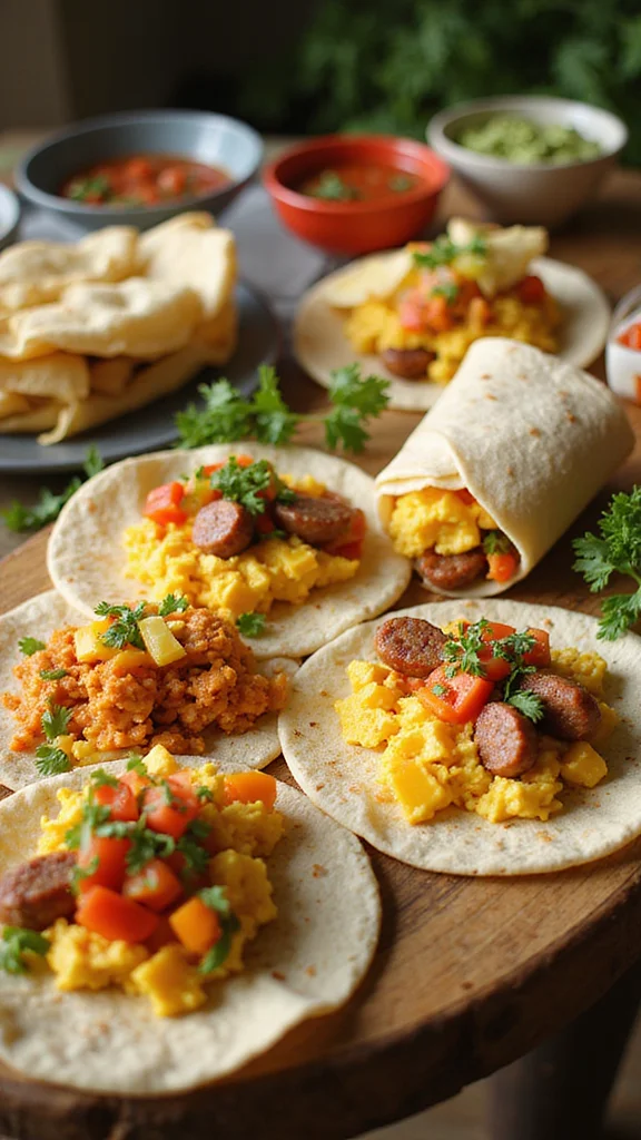 20 Easy Potluck Breakfast Ideas That Everyone Will Devour - 4. Breakfast Burrito Bar 1