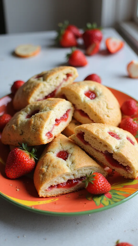 20 Fresh Strawberry Breakfast Recipes to Brighten Your Morning - 11. Strawberry Scones 1