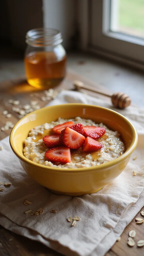 20 Fresh Strawberry Breakfast Recipes to Brighten Your Morning - 2. Strawberry Oatmeal 1