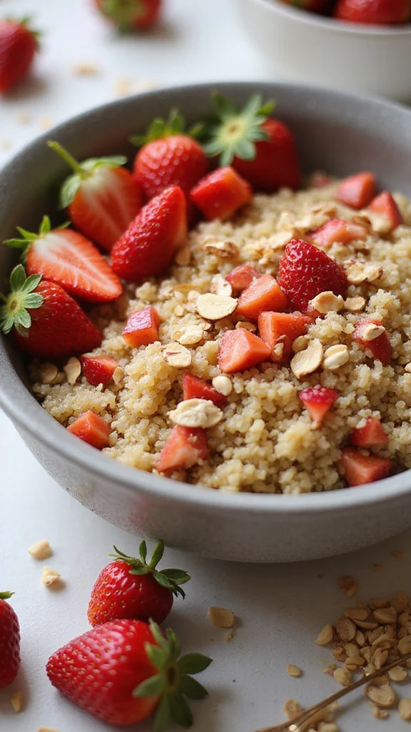 20 Fresh Strawberry Breakfast Recipes to Brighten Your Morning - 9. Strawberry Quinoa Bowl 1