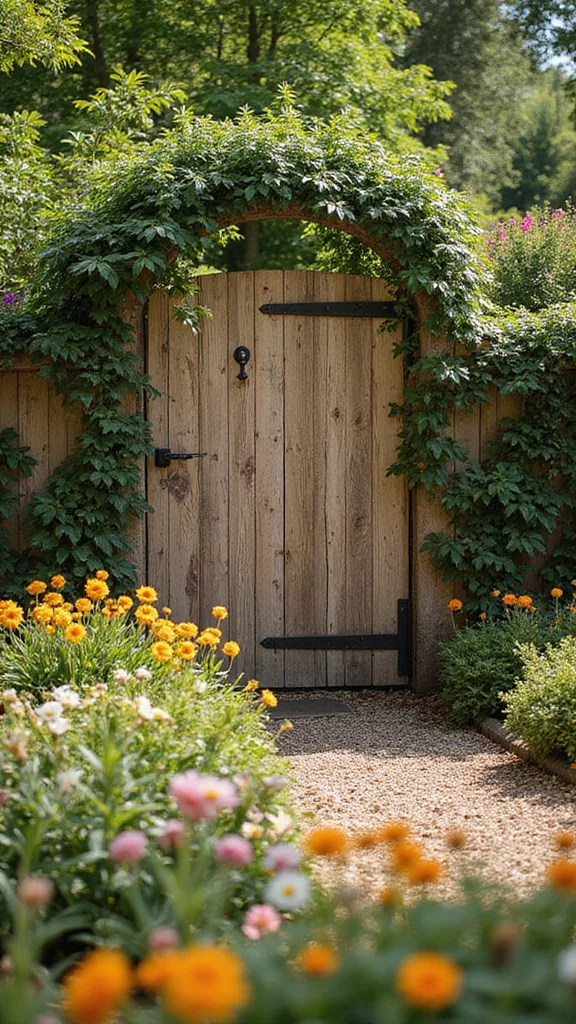 20 Gardening Ideas That Will Elevate Your Front Yard and Curb Appeal! - 16. Incorporate Unique Fencing 1