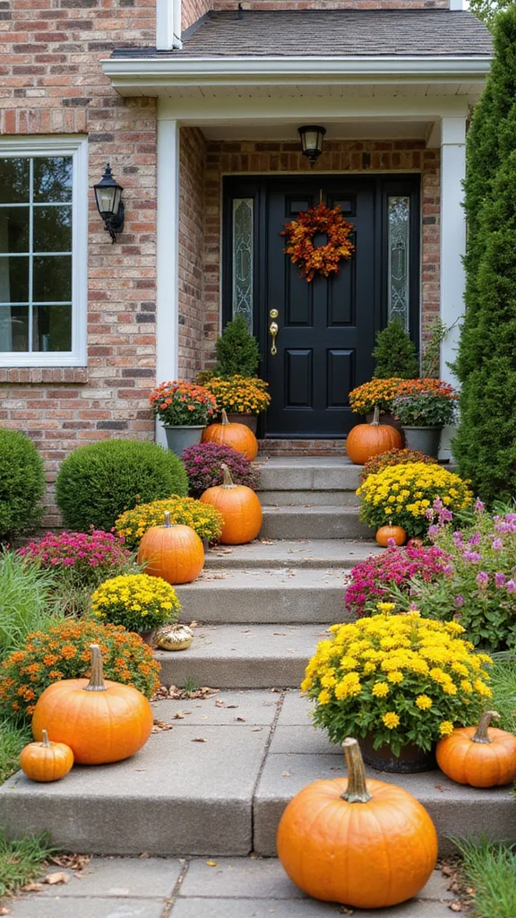 20 Gardening Ideas That Will Elevate Your Front Yard and Curb Appeal! - 19. Incorporate Seasonal Decor 1