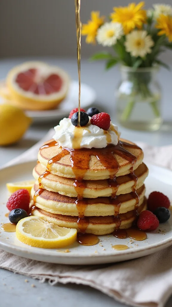 20 Stunning Breakfast Brunch Ideas for Your Next Gathering - 2. Fluffy Lemon Ricotta Pancakes 1