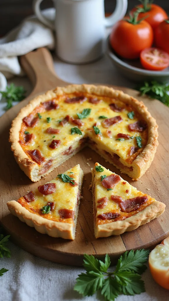 20 Stunning Breakfast Brunch Ideas for Your Next Gathering - 3. Savory Quiche Lorraine 1