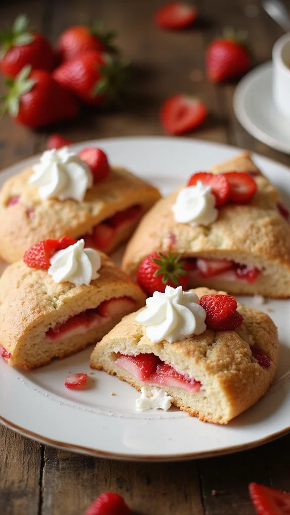 20 Stunning Breakfast Brunch Ideas for Your Next Gathering - 6. Strawberry Shortcake Scones 1