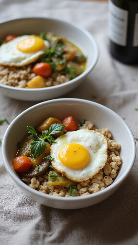 20 Stunning Breakfast Brunch Ideas for Your Next Gathering - 7. Savory Oatmeal Bowls 1