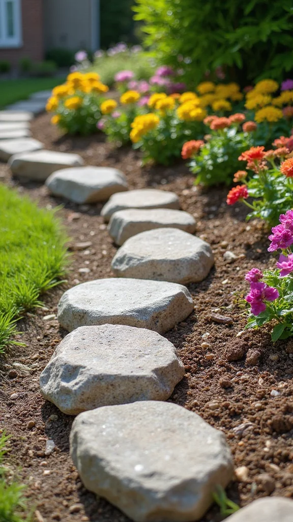 Best Landscape Edging for Front Yard Beds: Metal vs Stone vs Plastic Tested - 5. Installation Tips for Stone Edging 1