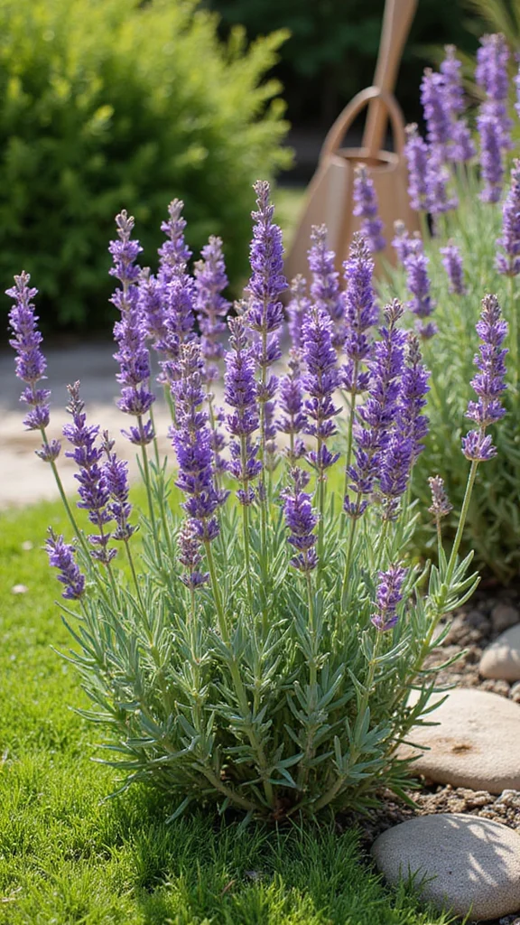 Best Low-Growing Shrubs for Front Yard Landscaping That Need No Pruning - 4. Lavender (Lavandula angustifolia) 1