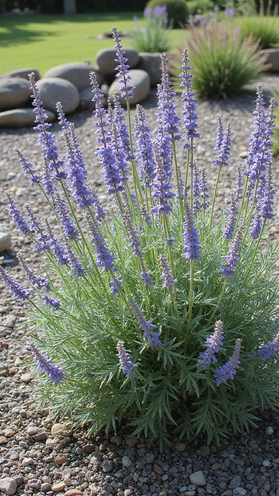 Best Perennials for Front Yard Curb Appeal That Come Back Every Year - 7. Russian Sage (Perovskia atriplicifolia) 1