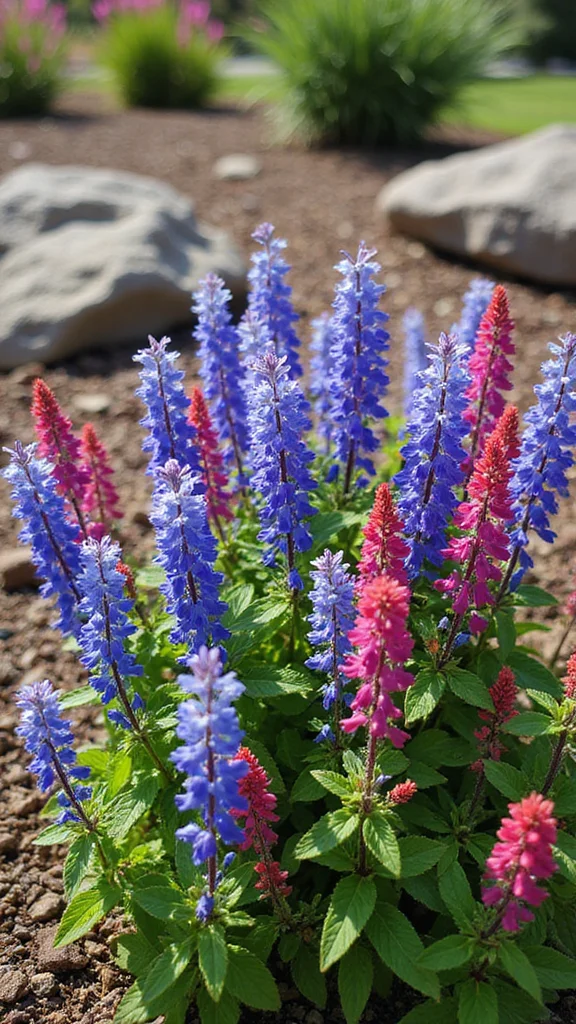 Best Perennials for Front Yard Curb Appeal That Come Back Every Year - 8. Salvia 1