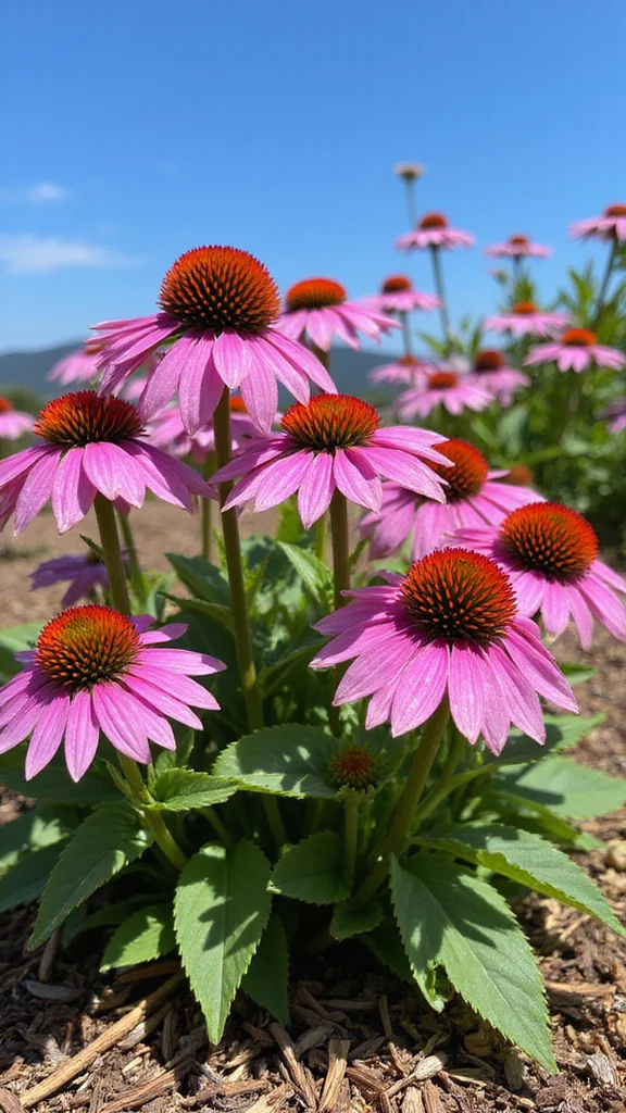 Best Plants for Low Maintenance Flower Beds in Full Sun All Season - 1. Coneflowers (Echinacea) 1