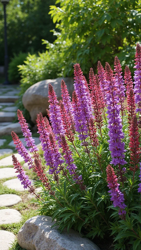 Best Plants for Low Maintenance Flower Beds in Full Sun All Season - 2. Salvia (Salvia spp.) 1