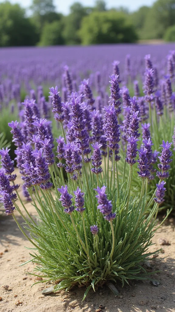 Best Plants for Low Maintenance Flower Beds in Full Sun All Season - 7. Lavender (Lavandula) 1