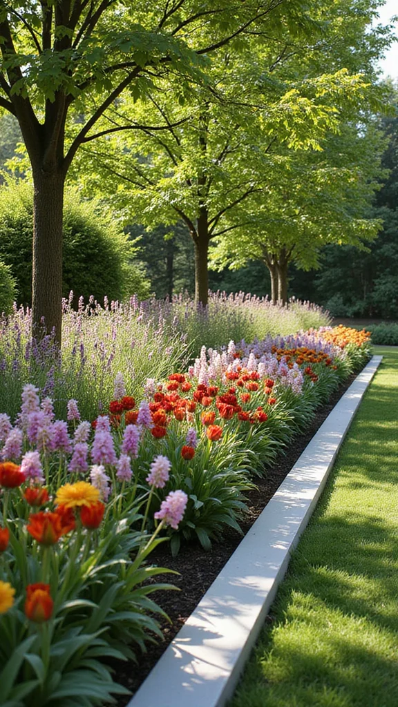 Cheap Flower Bed Edging Ideas That Look Expensive and Last for Years - 3. Metal Edging 1