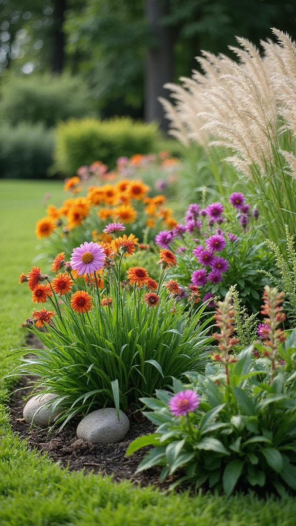 Cheap Flower Bed Edging Ideas That Look Expensive and Last for Years - 9. Natural Edging with Plants 1