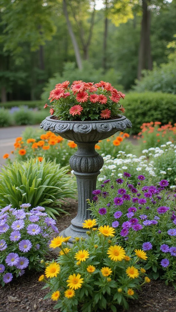 Common Flower Bed Design Mistakes That Make Your Yard Look Messy - 4. Lack of Focal Points 1