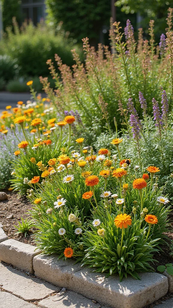 Corner Flower Bed Ideas That Make Awkward Yard Spaces Work Beautifully - 9. Consider Sustainability with Native Plants 1