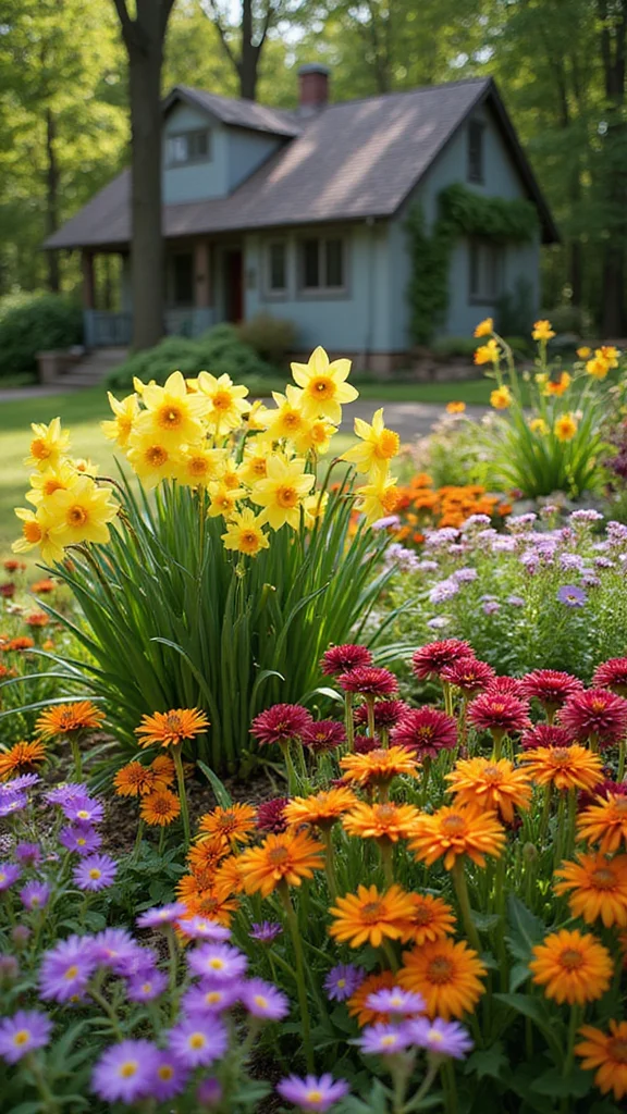 Cottage-Style Flower Bed Ideas With Overflowing Color and Soft Texture - 4. Seasonal Succession: Keep Your Garden Alive Year-Round 1