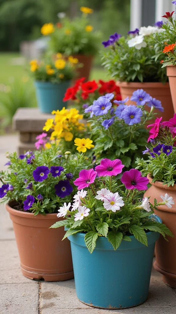 Curb Appeal Landscaping Ideas That Work in Every Climate and Budget - 9. Seasonal Containers 1