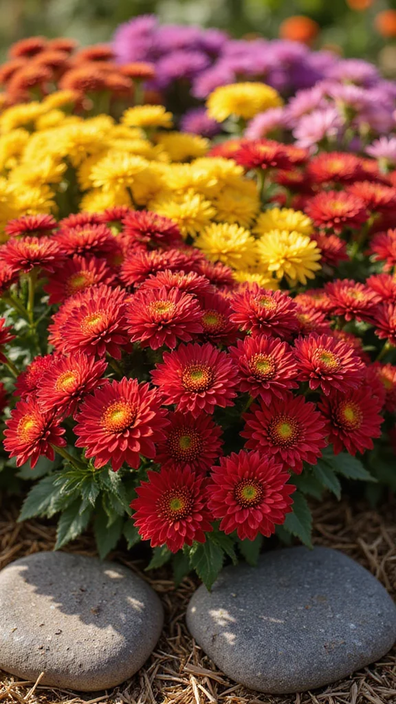 Fall Flower Bed Ideas: What to Plant for Autumn Color and Winter Structure - 1. Vibrant Chrysanthemums 1