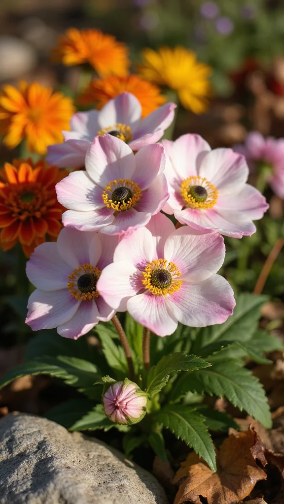 Fall Flower Bed Ideas: What to Plant for Autumn Color and Winter Structure - 9. The Elegance of Japanese Anemones 1