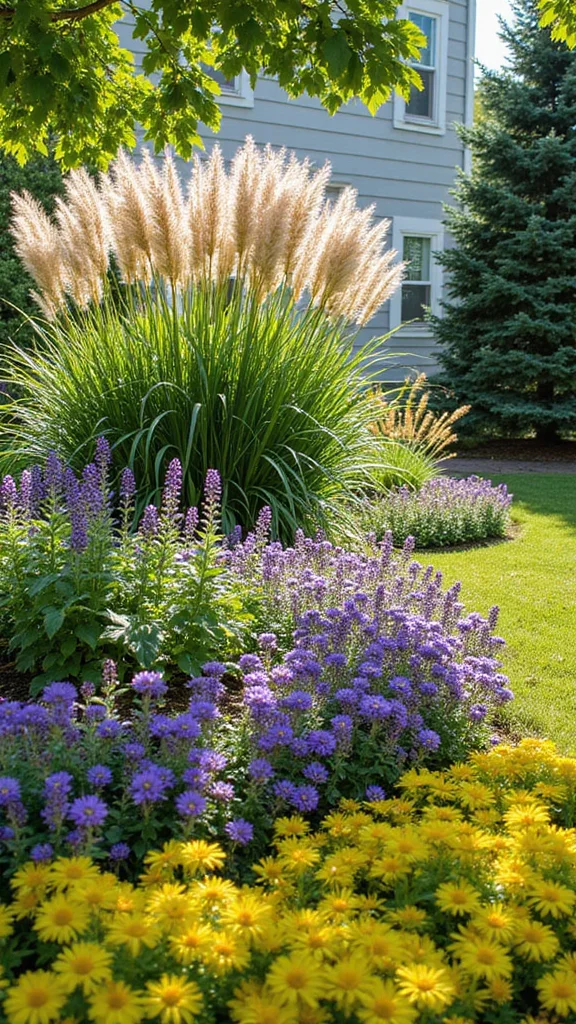Fall Front Yard Landscaping Ideas That Stay Beautiful Through Winter - 1. Create a Layered Planting Scheme 1