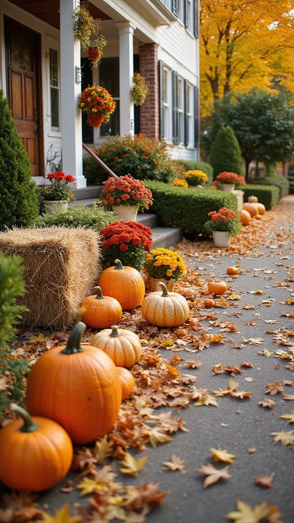 Fall Front Yard Landscaping Ideas That Stay Beautiful Through Winter - 2. Incorporate Seasonal Decor 1